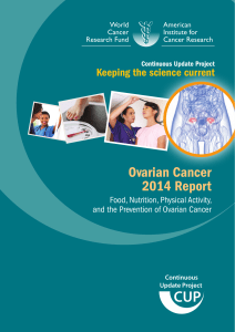 Ovarian Cancer 2014 Report Keeping the science current pro