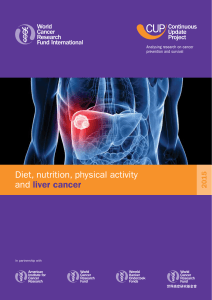 Diet, nutrition, physical activity and liver cancer 2015