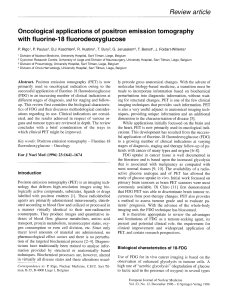 Oncological applications of positron  emission  tom0graphy with fluorine-18 fluorodeoxyglucose