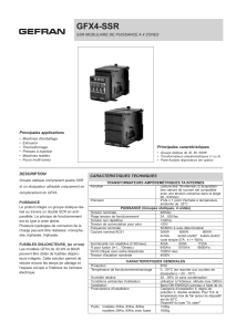 GFX4-SSR Principales applications Principales caractéristiques SSR MODULAIRE DE PUISSANCE A 4 ZONES