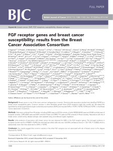 FGF receptor genes and breast cancer susceptibility: results from the Breast