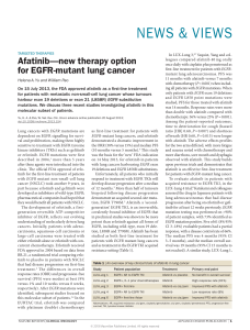 NEWS &amp; VIEWS Afatinib—new therapy option for EGFR-mutant lung cancer