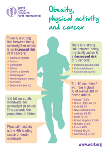 Obesity, physical activity and cancer
