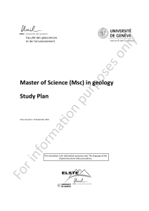 tion purposes only forma Master of Science (Msc) in geology Study Plan