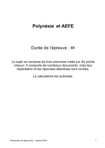 Polynésie et AEFE Durée de l’épreuve : 4h