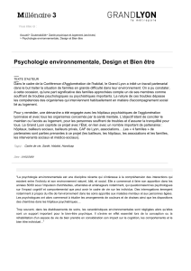 Psychologie environnementale, Design et Bien être