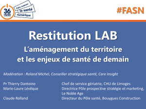 Restitution LAB #FASN L’aménagement du territoire et les enjeux de santé de demain