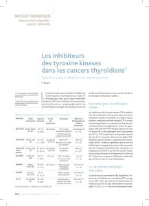L Les inhibiteurs des tyrosine kinases dans les cancers thyroïdiens