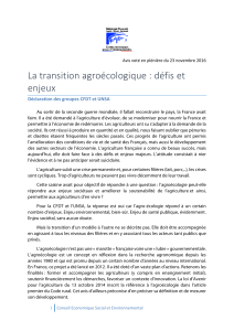 La transition agroécologique : défis et enjeux