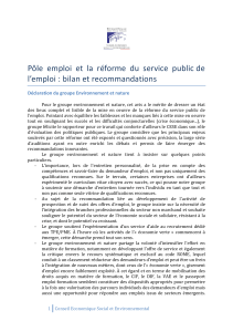 Pôle emploi et la réforme du service public de