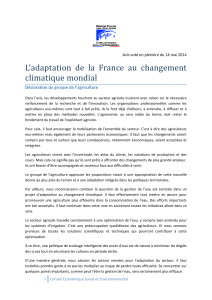L’adaptation de la France au changement climatique mondial