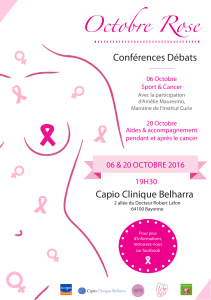 Octobre Rose Conférences Débats Capio Clinique Belharra 06 &amp; 20 OCTOBRE 2016