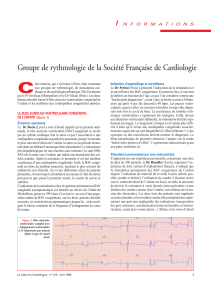 C Groupe de rythmologie de la Société Française de Cardiologie I