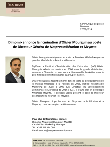 Dimomix annonce la nomination d’Olivier Mourguin au poste Nespresso