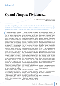 Quand s’impose l’évidence… Editorial 