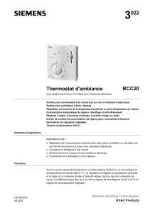 3 022 RCC20 Thermostat d'ambiance