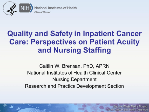 Quality and Safety in Inpatient Cancer Care: Perspectives on Patient Acuity
