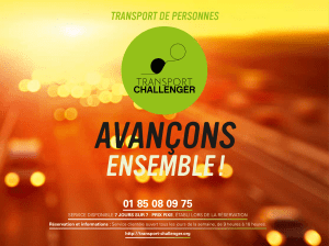 AvAnçons ensemble ! TRAnsPoRT De PeRsonnes 01 85 08 09 75