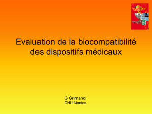 Evaluation de la biocompatibilité des dispositifs médicaux