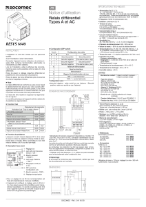 RESYS M40 Notice d’utilisation Relais différentiel Types A et AC
