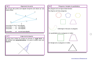G6 Alignement de points G8 Polygones, triangles et quadrilatères