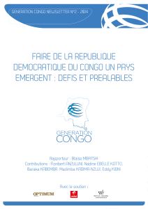 FAIRE DE LA REPUBLIQUE DEMOCRATIQUE DU CONGO UN PAYS