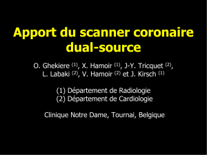 Apport du scanner coronaire dual-source