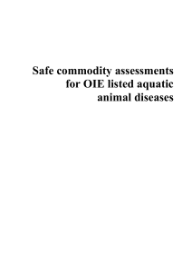 Safe commodity assessments for OIE listed aquatic animal diseases