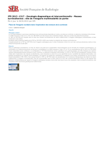 JFR 2013 -1317 - Oncologie diagnostique et interventionnelle - Masses