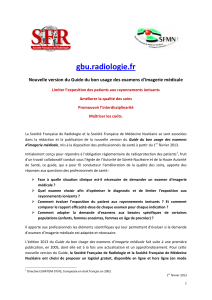 gbu.radiologie.fr  Nouvelle version du Guide du bon usage des examens d'imagerie...