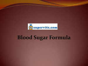 blood sugar formula