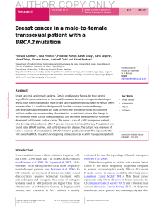 AUTHOR COPY ONLY Breast cancer in a male-to-female transsexual patient with a
