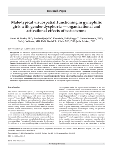 Male-typical visuospatial functioning in gynephilic activational effects of testosterone
