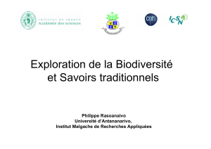 Exploration de la Biodiversité et Savoirs traditionnels