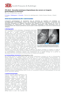JFR 2010 - Nouvelles techniques diagnostiques des cancers en imagerie