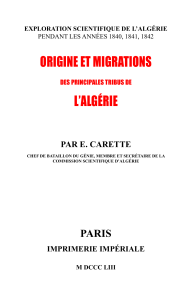 origine migration tribus algerie