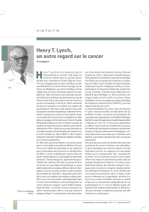 H Henry T. Lynch, un autre regard sur le cancer