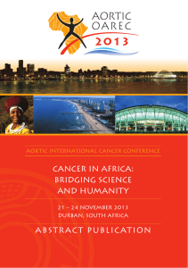 CANCER IN AFRICA: BRIDGING SCIENCE AND HUMANITY ABSTRACT PUBLICATION