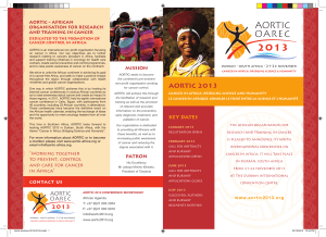 aoRtic – aFRican oRGanisation FoR REsEaRcH anD tRaininG in cancER