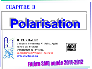 Polarisation  Chapitre  II H. EL RHALEB