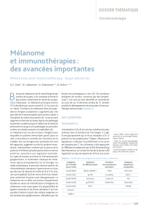 B Mélanome et immunothérapies : des avancées importantes
