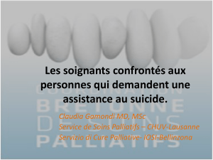 Les soignants confrontés aux personnes qui demandent une assistance au suicide.
