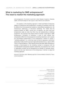 What is marketing for SME entrepreneurs?