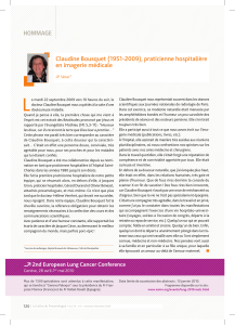 L Claudine Bousquet (1951-2009), praticienne hospitalière en imagerie médicale HOMMAGE