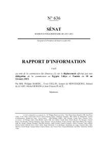 RAPPORT D’INFORMATION N° 636 SÉNAT