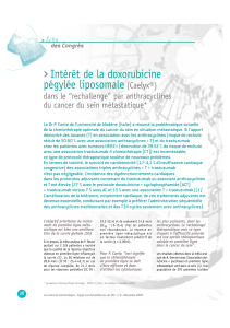 &gt; Intérêt de la doxorubicine pégylée liposomale (Caelyx®)
