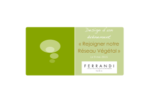 Design d’un événement! « Rejoigner notre Réseau Végétal »