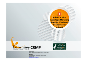 -CRMP Valider et Bâtir la stratégie Marketing du projet d’atelier de