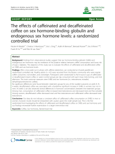 The effects of caffeinated and decaffeinated