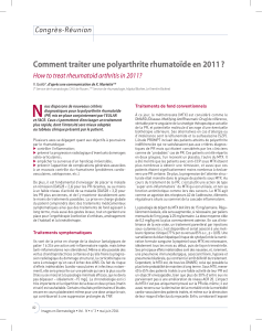 Comment traiter une polyarthrite rhumatoïde en 2011 ? Congrès-Réunion